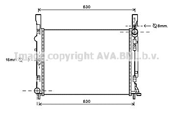 AVA QUALITY COOLING Радиатор, охлаждение двигателя RT2472